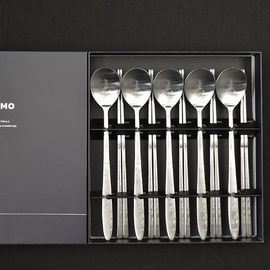 [HAEMO] Ten Symbols of Longevity Untact Spoon Chopsticks 5Set-Spoon Chopsticks Korean Stainless Steel Cutlery-Made in Korea
